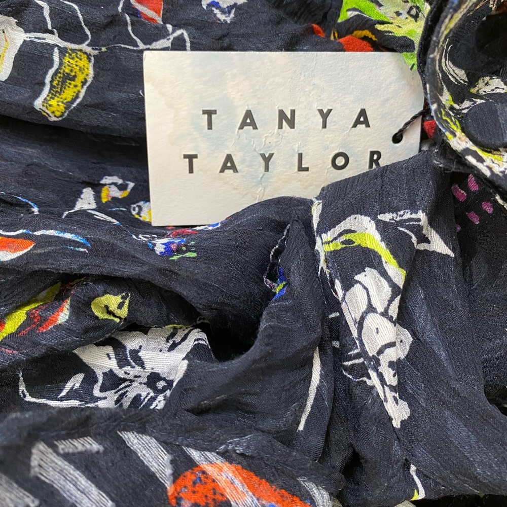 TANYA TAYLOR Layla Silk Button-Up Top - Picture 7 of 7